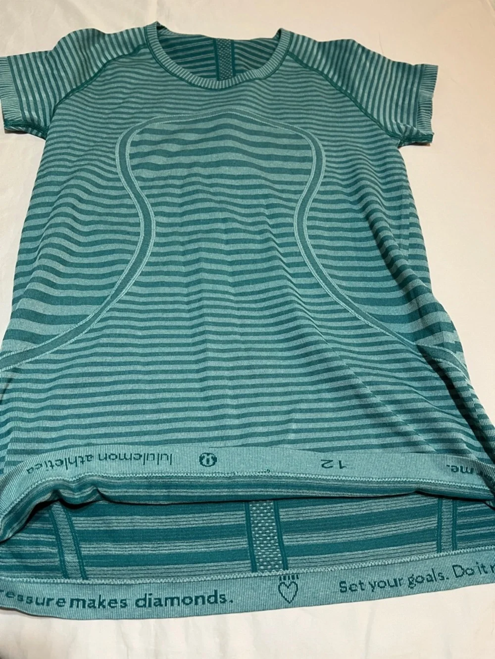 Lululemon Swiftly Tech Short Sleeve Crew Striped Training Running Activewear